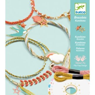 Bracelets kumihimo celeste