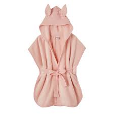 Peignoir bambou et gaze rose