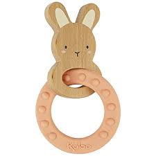Anneau de dentition lapin bois