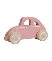 Voiture en bois rose
