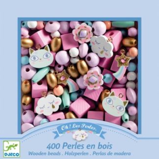 Perles bois arc-en-ciel x450