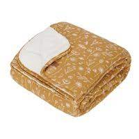 Couverture berceau wild flowers ocre