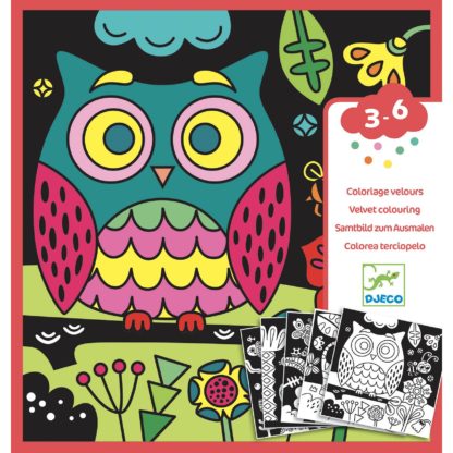 Coloriages velours: dans le noir il y a...