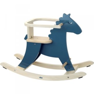 Cheval à bascule bleu + arceau