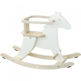 Cheval à bascule blanc + arceau