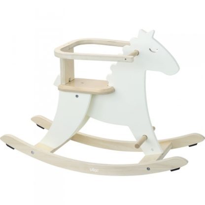 Cheval à bascule blanc + arceau