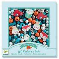 Perles bois petits animaux x450