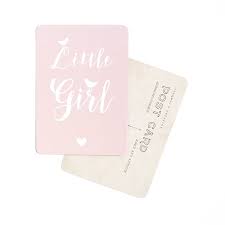 Carte little girl rose poudré