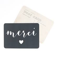 Carte merci coeur ardoise