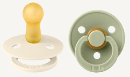 Tétine Bibs colour T1 ivoire/vert sauge