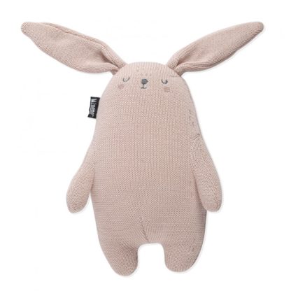 Doudou lapin rose en tricot