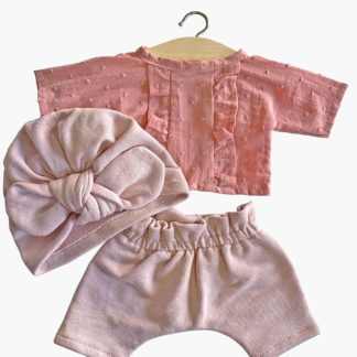 Ensemble Lili shorty en plumetis et molleton pétale
