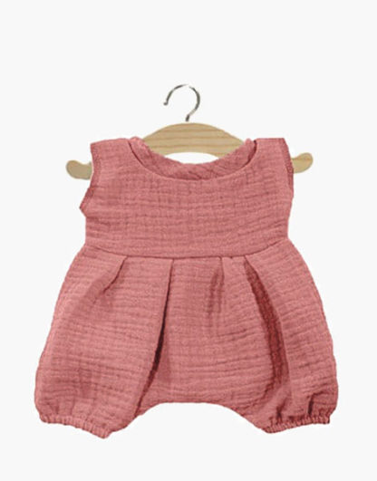 Barboteuse Noa double gaze rosethé