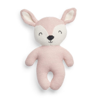 Peluche tricot faon rose