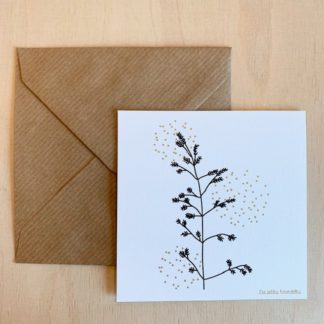 Carte graminées 10x10cm + enveloppe