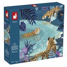 Puzzle tigres au clair de lune 1000pcs