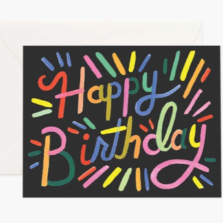 Carte Fireworks Birthday