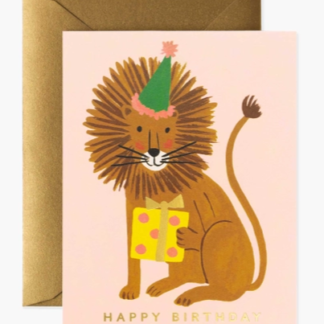 Carte Lion Birthday