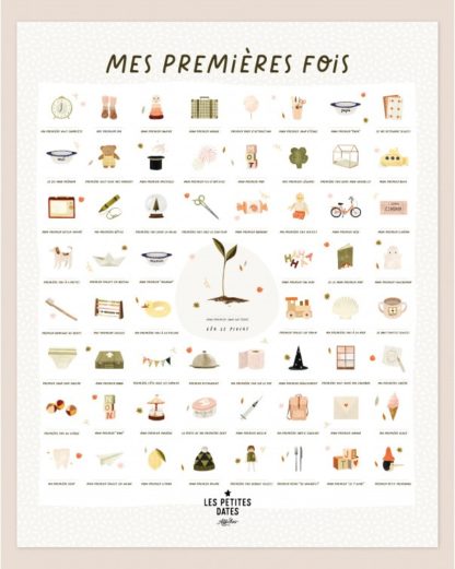Affiche mes premières fois verte
