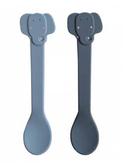 Cuillère silicone Monsieur éléphant x2