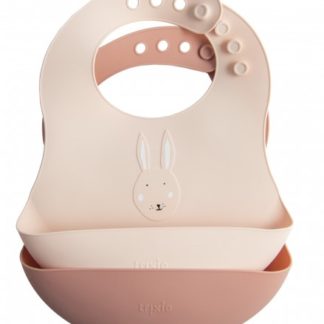 Bavoir silicone Madame Lapin x2