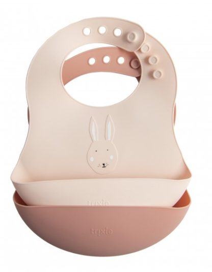 Bavoir silicone Madame Lapin x2