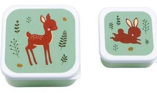 Set de 3 boîtes à goûter amis de la forêt