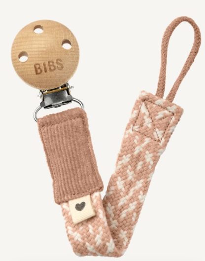 Attache tétine Bibs rose poudré