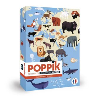 Puzzle Poppik: Les animaux du monde 500pcs