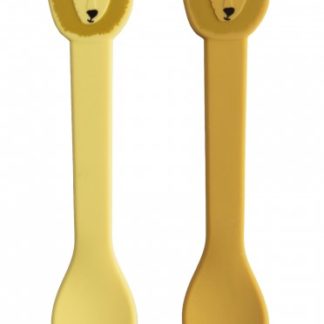 Cuillère silicone Monsieur lion x2