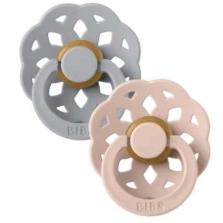 Tétine Bibs bohème T1 gris nuage/rose poudré