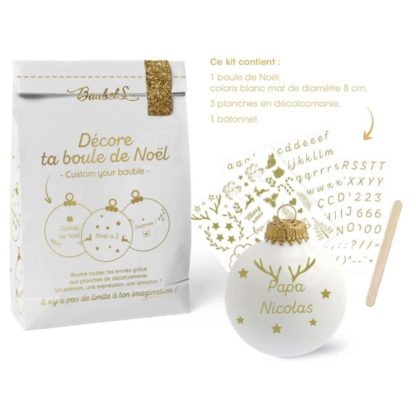 Kit boule de noël décalco