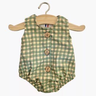 Barboteuse Sacha vichy vert