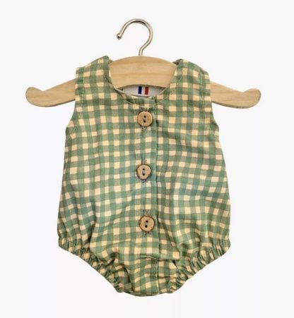 Barboteuse Sacha vichy vert