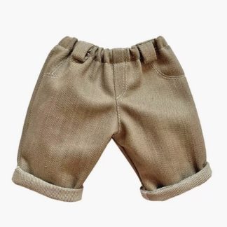 Jean boyfriend marron