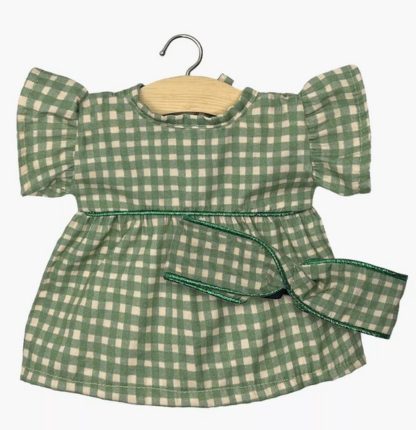 Robe Daisy et son headband vichy vert