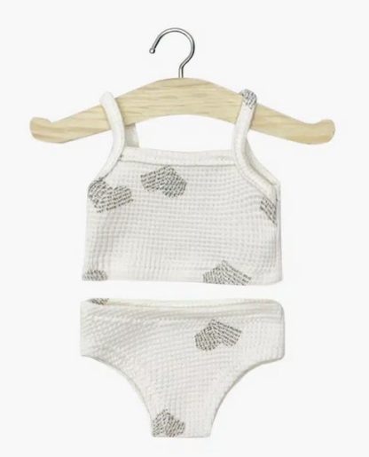 Dessous en maille coeur/écru