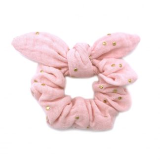 Chouchou blush pois or