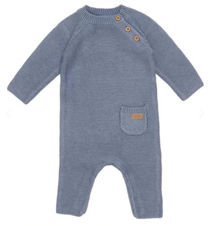 Combinaison en tricot bleue T68