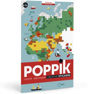 Poppik : Carte du monde pixel