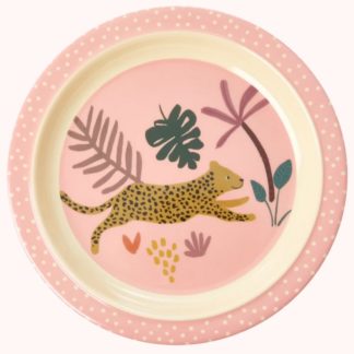 Assiette jungle animal pink