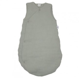 Gigoteuse gaze de coton vert de gris 0-6m