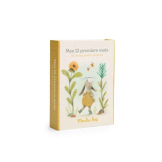Cartes mes 12 premiers mois Trois petits lapins