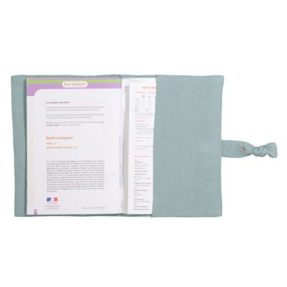 Protège carnet de santé Barnabé vert d'eau – Image 3