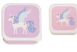 Set de 3 boîtes à goûter licorne