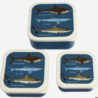 Set de 3 boîtes à goûter requins
