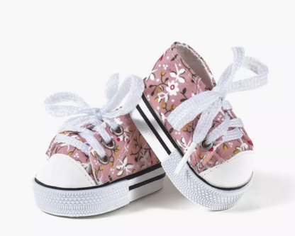 Baskets Komvers fleurs roses