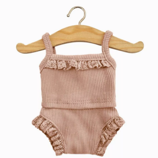 Dessous en maille pétale et sa dentelle