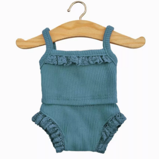 Dessous en maille paon et sa dentelle