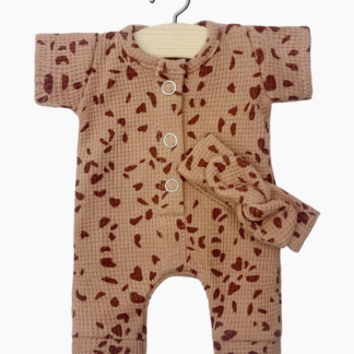 Babies: combinaison Lili + headband galet/cassonade